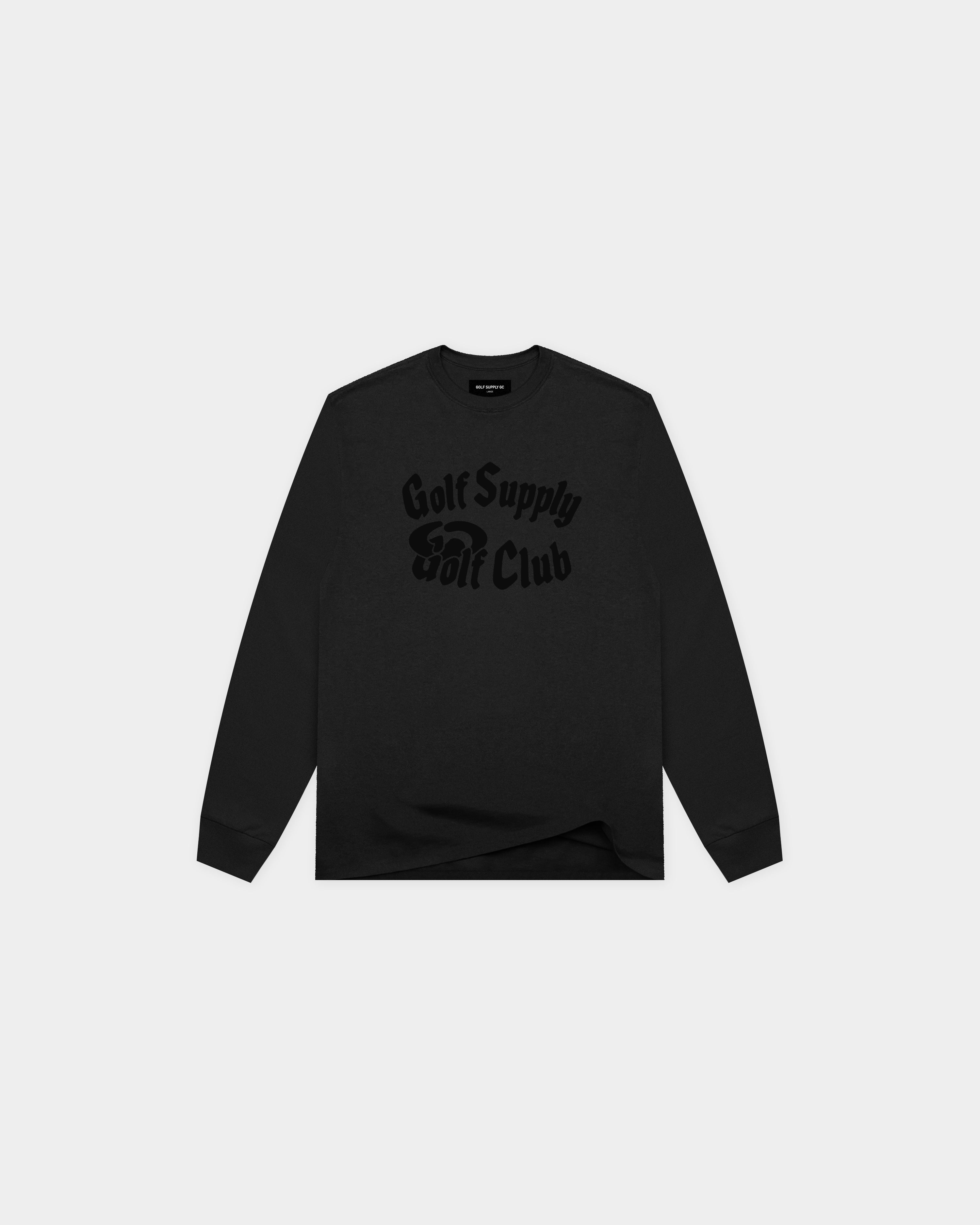 Link'd Long Sleeve T-Shirt - Black/Black | Golf Supply GC