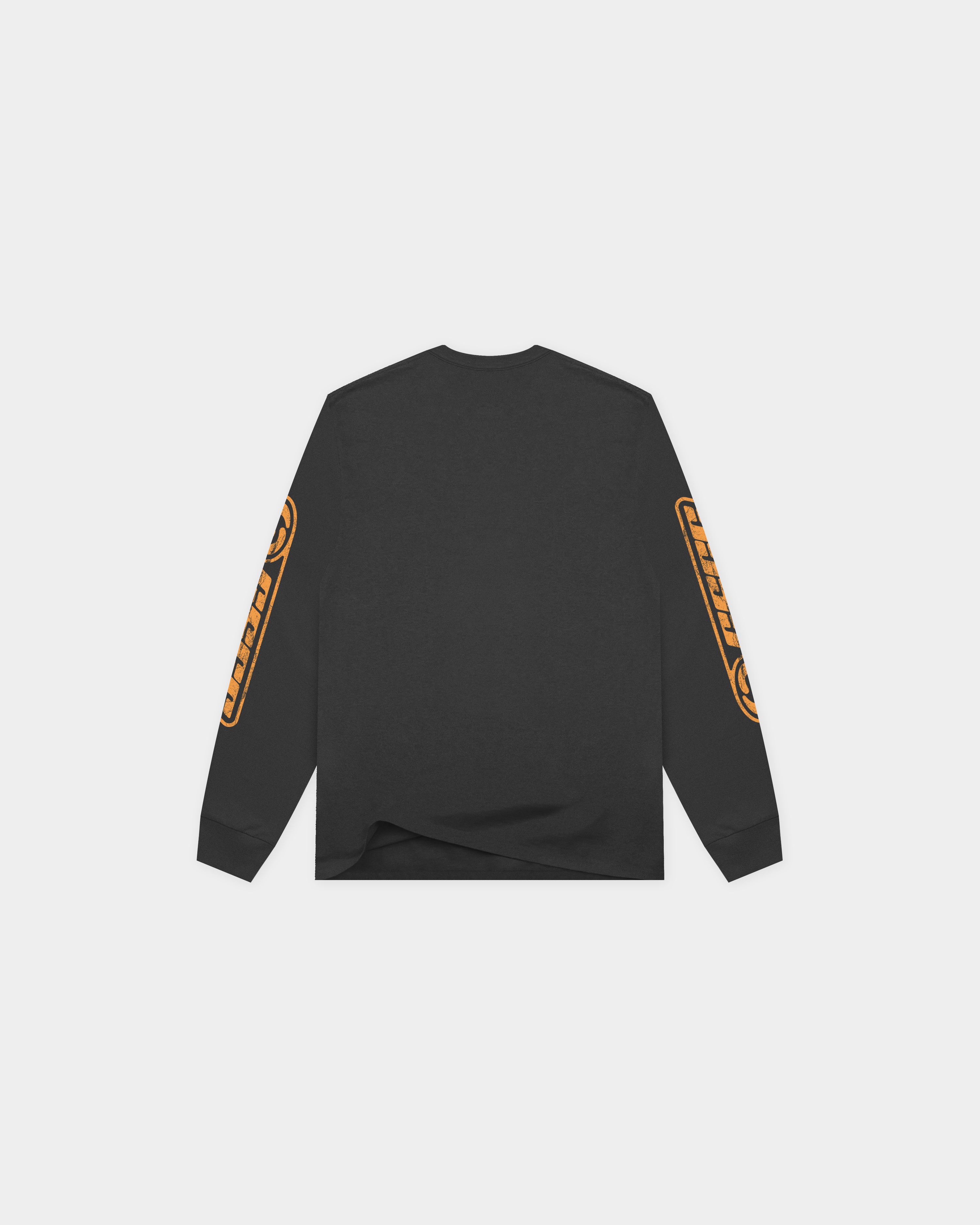 Racer Long Sleeve T-Shirt - Washed Black/Orange | Golf Supply GC